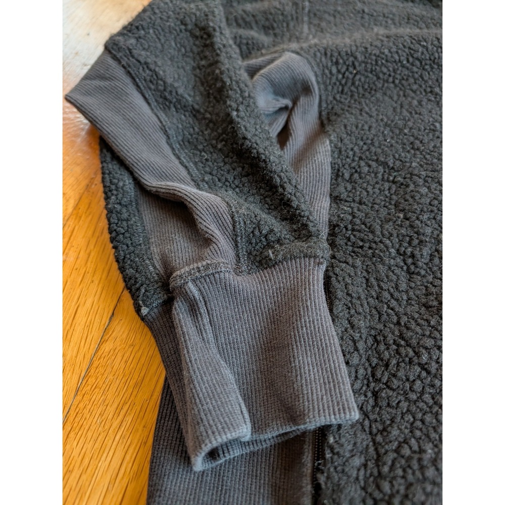 Lululemon Womens Stand Out Sherpa Black Quarter Zip Long Sleeve Jacket Sz 8 - Picture 9 of 13